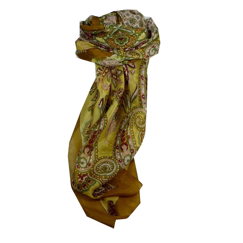 Mulberry Silk Classic Square Scarf Orissa Caramel by Pashmina & Silk | Fruugo SG