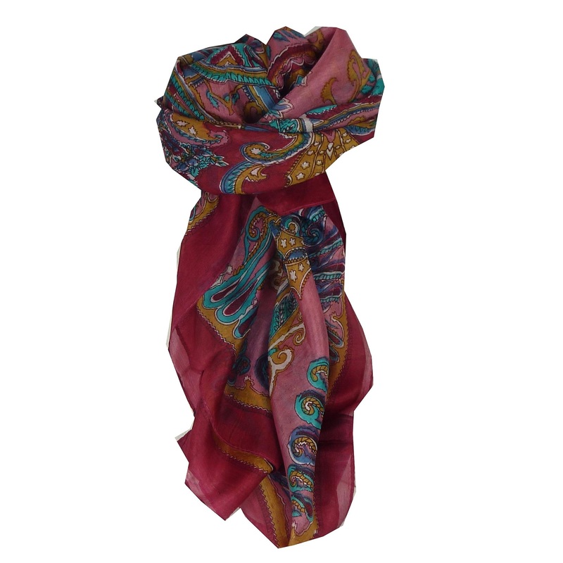 Mulberry Silk Classic Square Scarf Querim Fuchsia by Pashmina & Silk | Fruugo SG