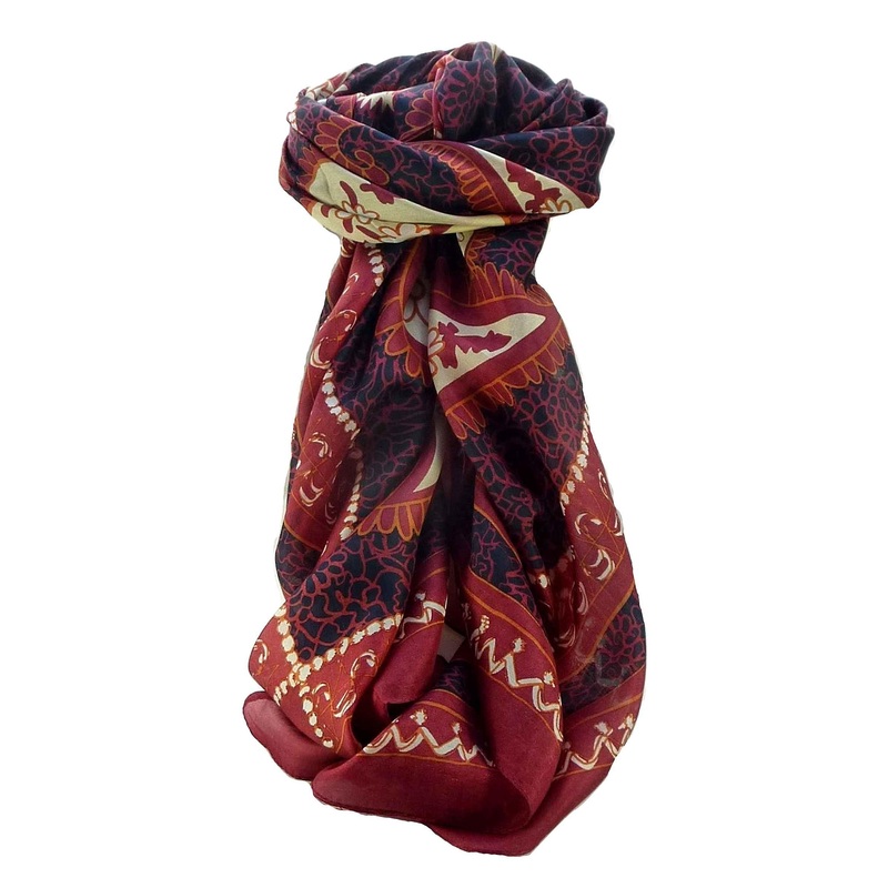 Mulberry Silk Contemporary Square Scarf Floral F219 by Pashmina & Silk | Fruugo SG