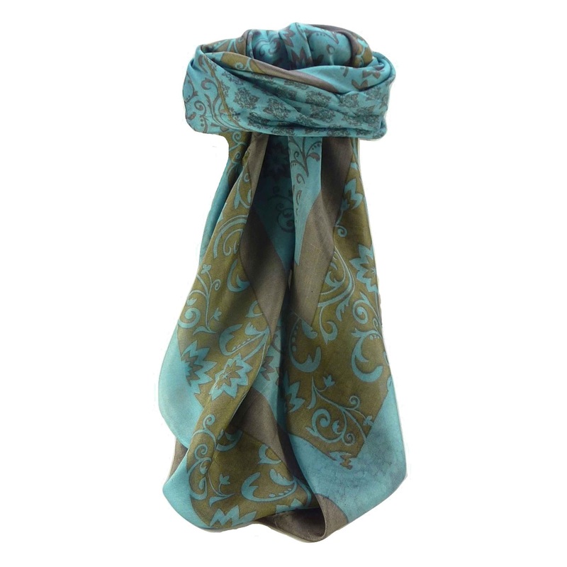 Mulberry Silk Contemporary Square Scarf Floral F236 by Pashmina & Silk | Fruugo SG