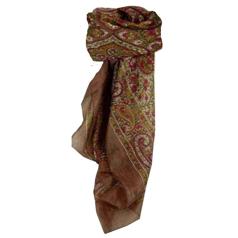 Mulberry Silk Traditional Square Scarf Suya Caramel by Pashmina & Silk | Fruugo SG