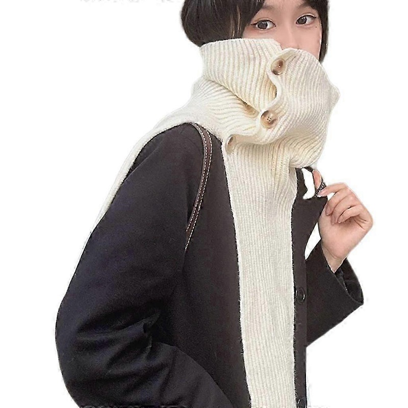 Neck Warmer Shawl Knitted Scarf Neckerchief Scarf For Women Neck Wrap | Fruugo SG