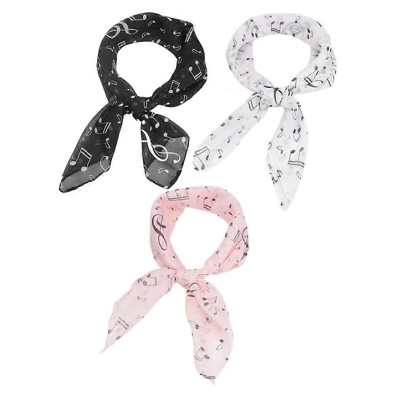 Neckerchief Women Thin Chiffon Headscarf Black 65x65x0.1 Cm Decorative 3Set | Fruugo SG