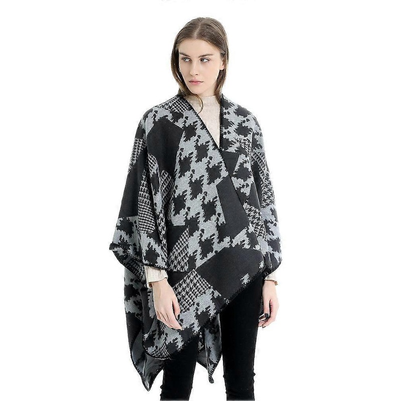 Pashmina Shawl Scarf Houndstooth Pullover Poncho Winter Cardigant for Lady | Fruugo SG
