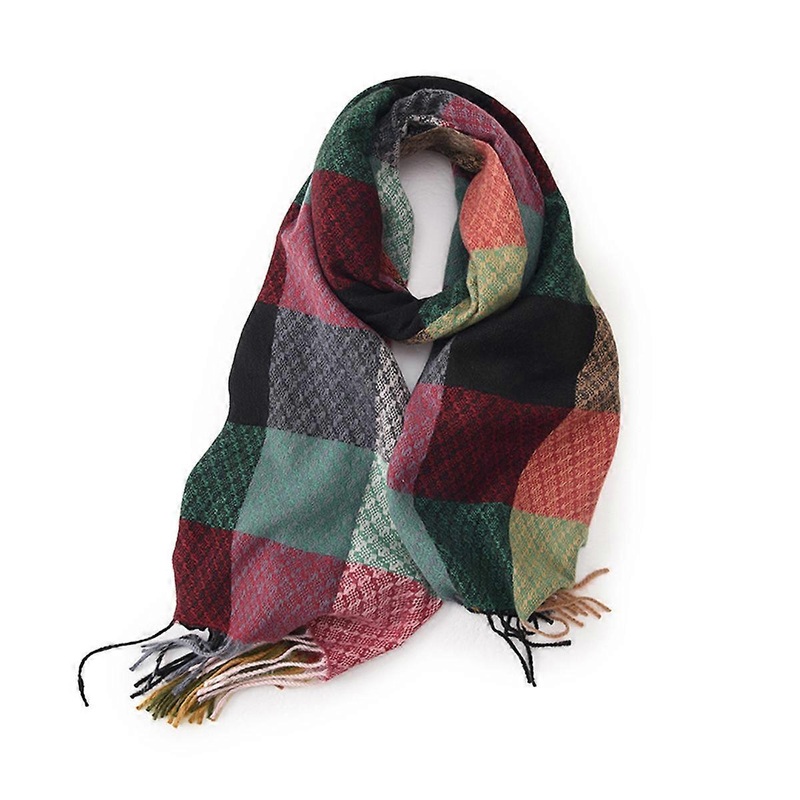 Scarf, women, checkered, oversized, faux plush | Fruugo SG
