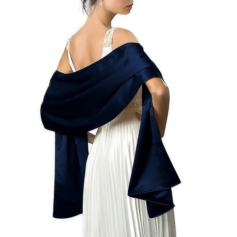 Shawls Evening Party Dresses Wrap Wedding Satin Pure Color Cape Shrugs More Color | Fruugo SG