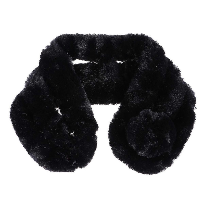Soft Plush Scarf For Women Girls Designed For Evening Party In Black Color 1Set | Fruugo SG