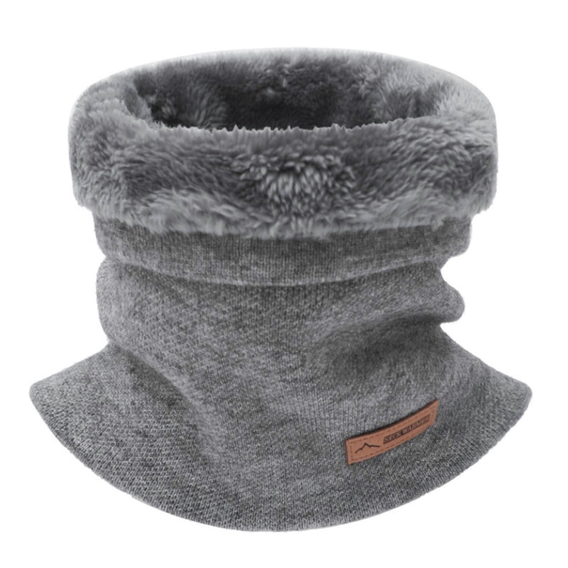 Thick Neck Gaiter Inner Plush Neck Tube Scarf Winter Neck Warmer Elastic Neck Collar Outdoor Adventure Skiing Scarf  grey | Fruugo SG