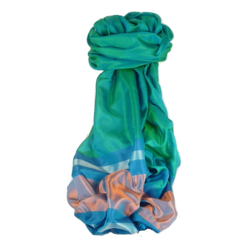 Varanasi Border Prime Silk Long Scarf Heritage Dasgupta 503 by Pashmina & Silk | Fruugo SG