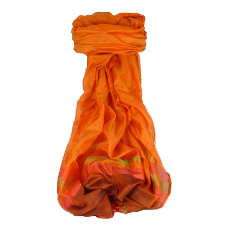 Varanasi Border Prime Silk Long Scarf Heritage Ganguly 913 by Pashmina & Silk | Fruugo SG