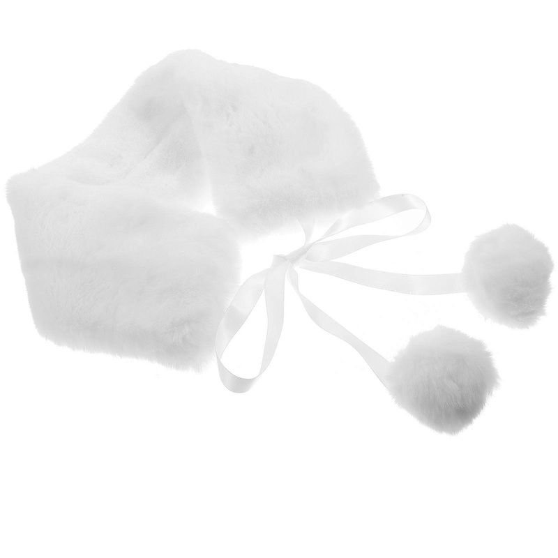 Warmth Collar Scarf Women Daily Wear White Plush Neck Protection 1piece | Fruugo SG