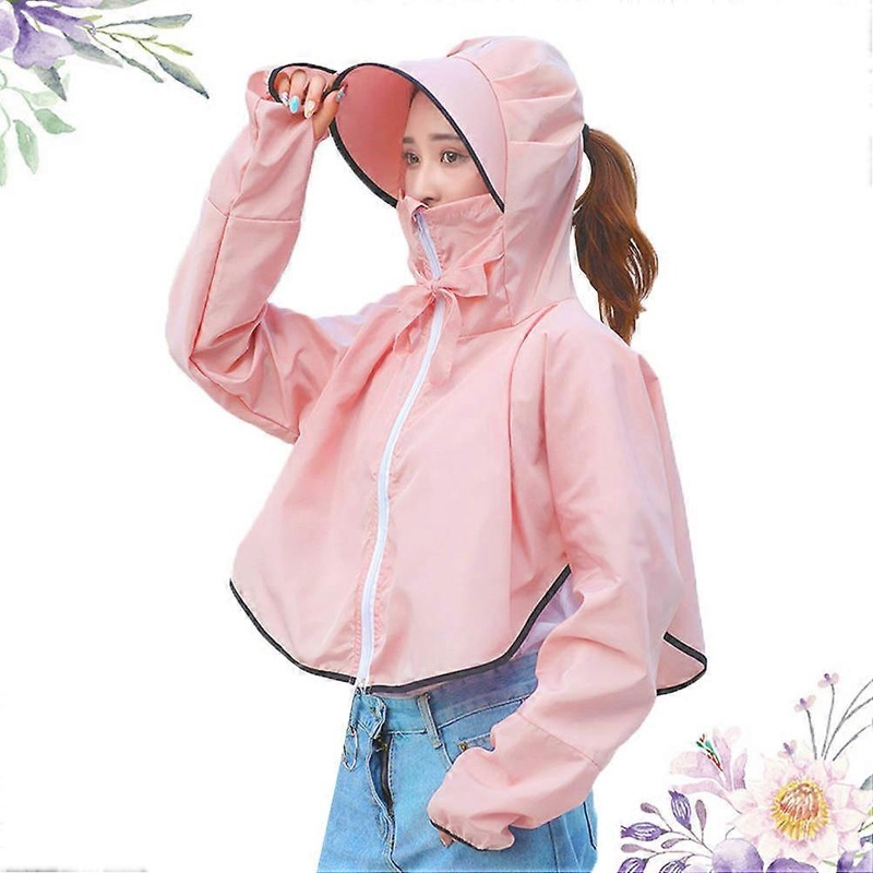 Wide Brim Anti-Uv Shawl For Ladies Fashionable Summer Clothing Lightweight Free Size Pink UV Protection 1Pc | Fruugo SG