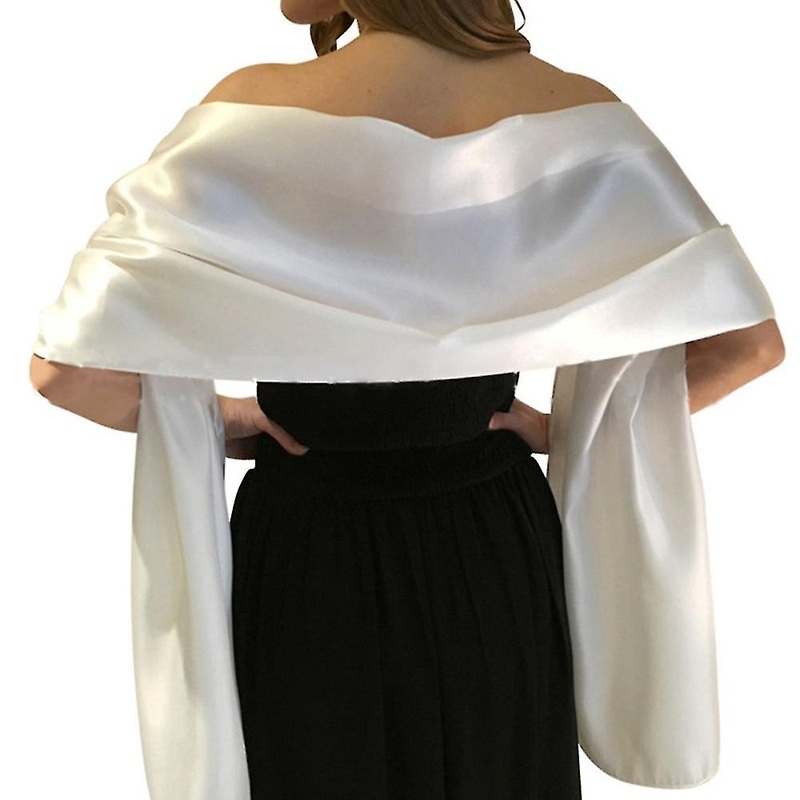 Women Silky Satin Bridal Wrap Stole Shawl Scarf Wedding Elegant Party Scarves | Fruugo SG