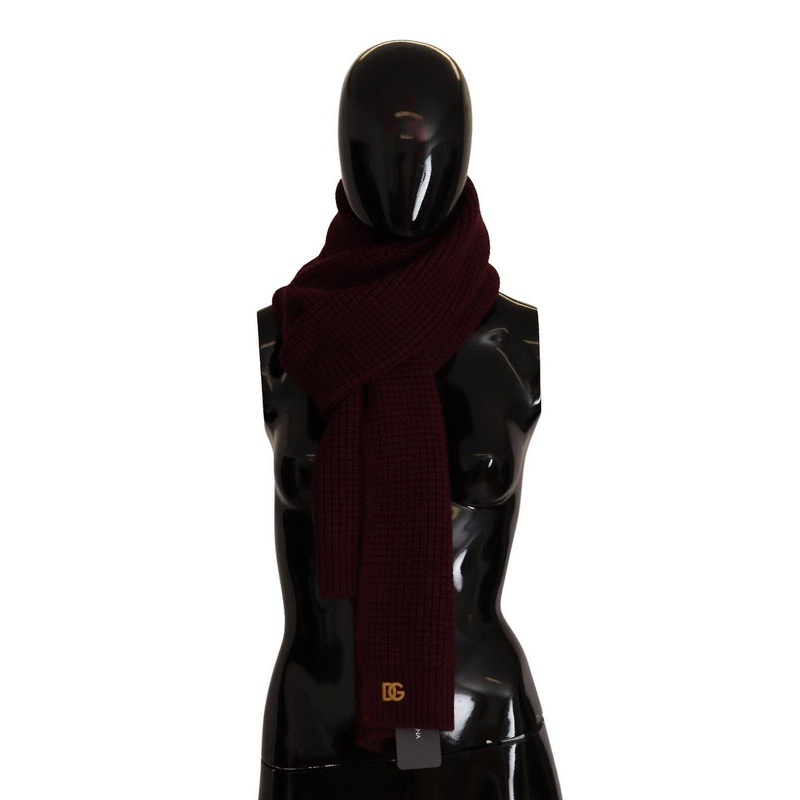 Dark Red Cashmere Logo Wrap Shawl Knitted Scarf | Fruugo SG