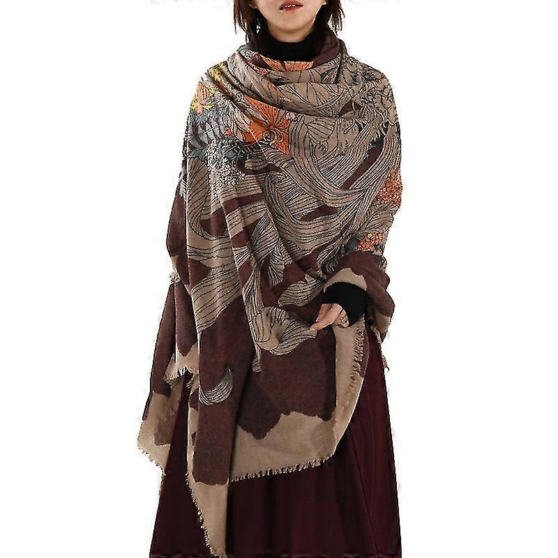 Fashion lady retro big scarf | Fruugo SG