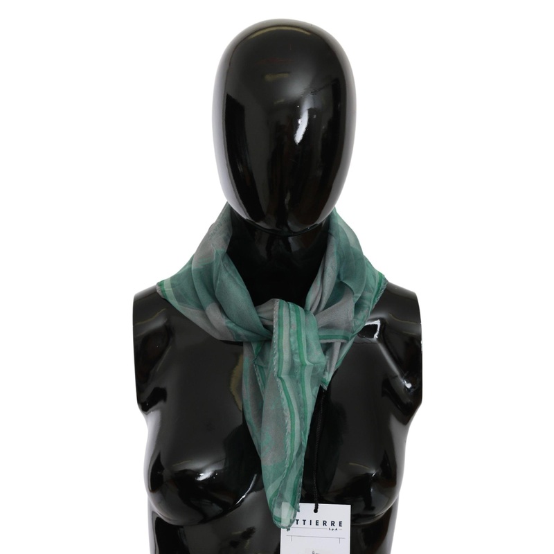 Green Silk Shawl Foulard Wrap Scarf | Fruugo SG