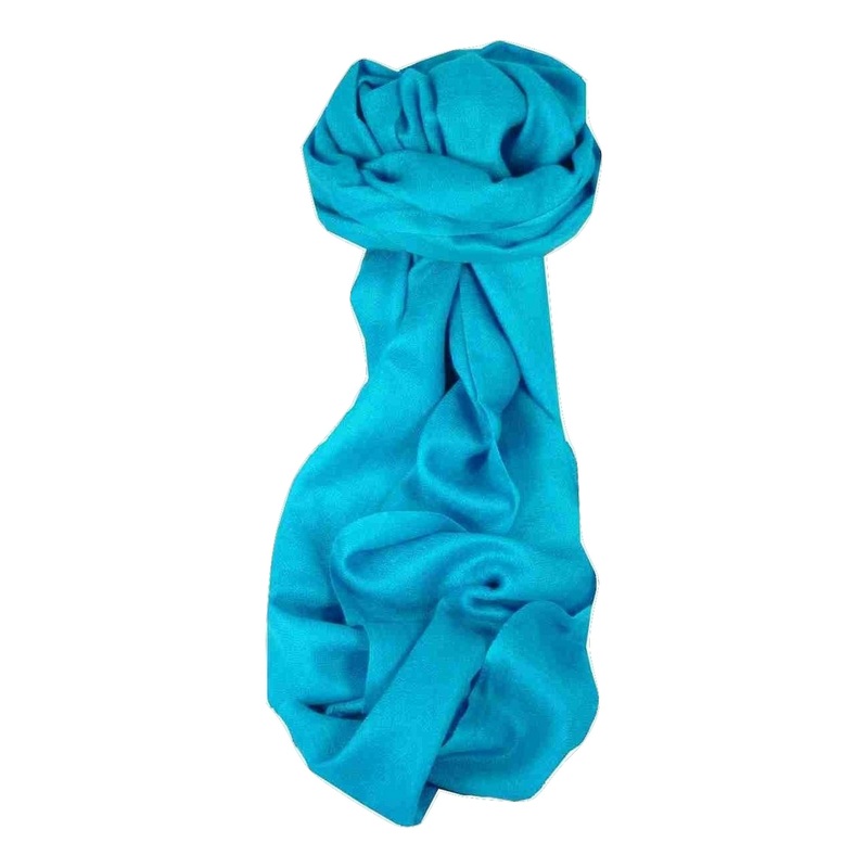 MENS Fine Cashmere Scarf Azure by Pashmina & Silk | Fruugo SG
