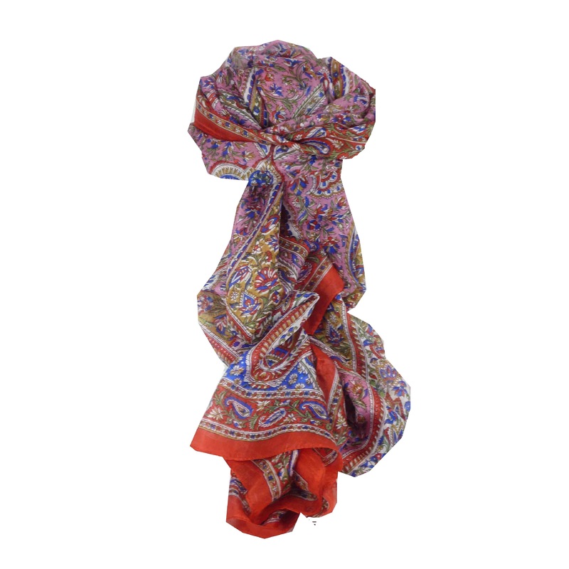 Mulberry Silk Traditional Long Scarf Riya Red by Pashmina & Silk | Fruugo SG