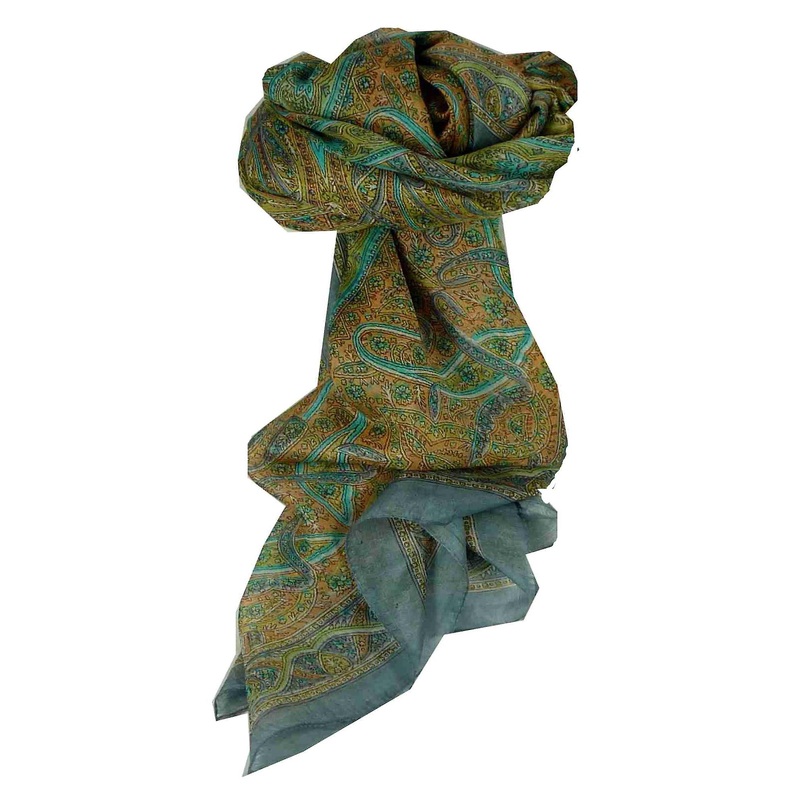 Mulberry Silk Traditional Square Scarf Chail Grey by Pashmina & Silk | Fruugo SG