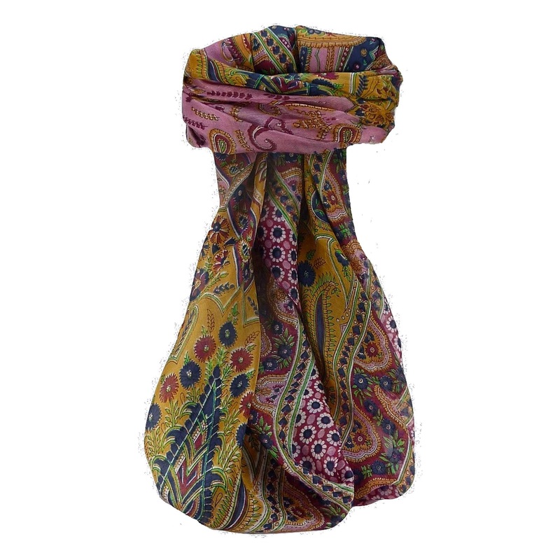 Mulberry Silk Traditional Square Scarf Marar Wine by Pashmina & Silk | Fruugo SG