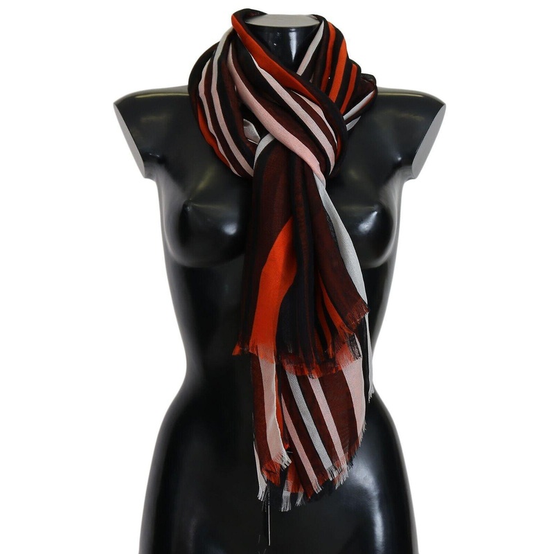 Multicolor Striped Silk Shawl Fringes Scarf | Fruugo SG