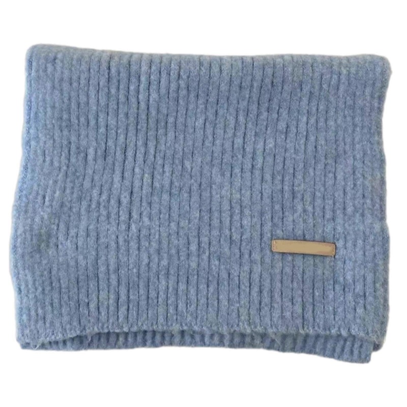 Soft Knitted Neckerchief Versatiles Fashion Shawl Cold Weather Accessory for Travel Office and Everyday Wear  Sky Blue | Fruugo SG