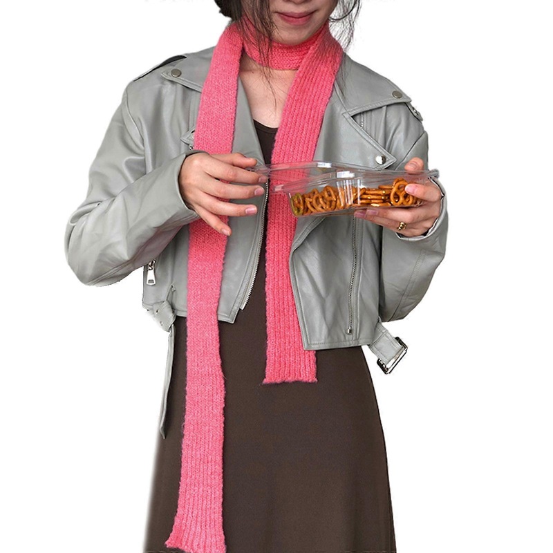 Solid Color Neck Scarf for Adult Unisex Casual Scarf Neck Wrap Fashion Neckerchief Outdoor Walking Shopping Neck Warmer  Pink | Fruugo SG