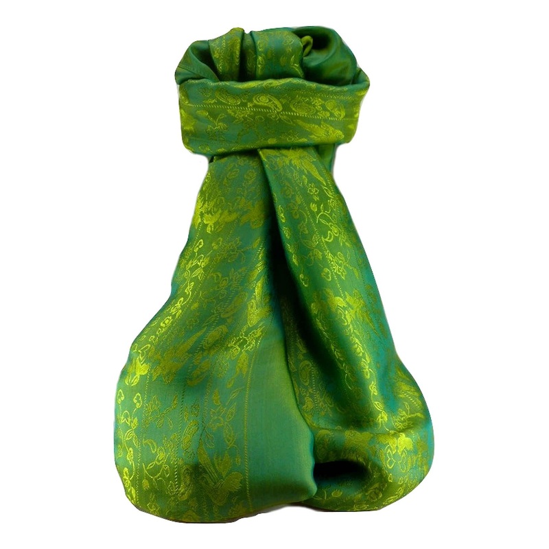 Vietnamese Silk Scarf Reversible Hoi-An Fai-Fo Jade by Pashmina & Silk | Fruugo SG