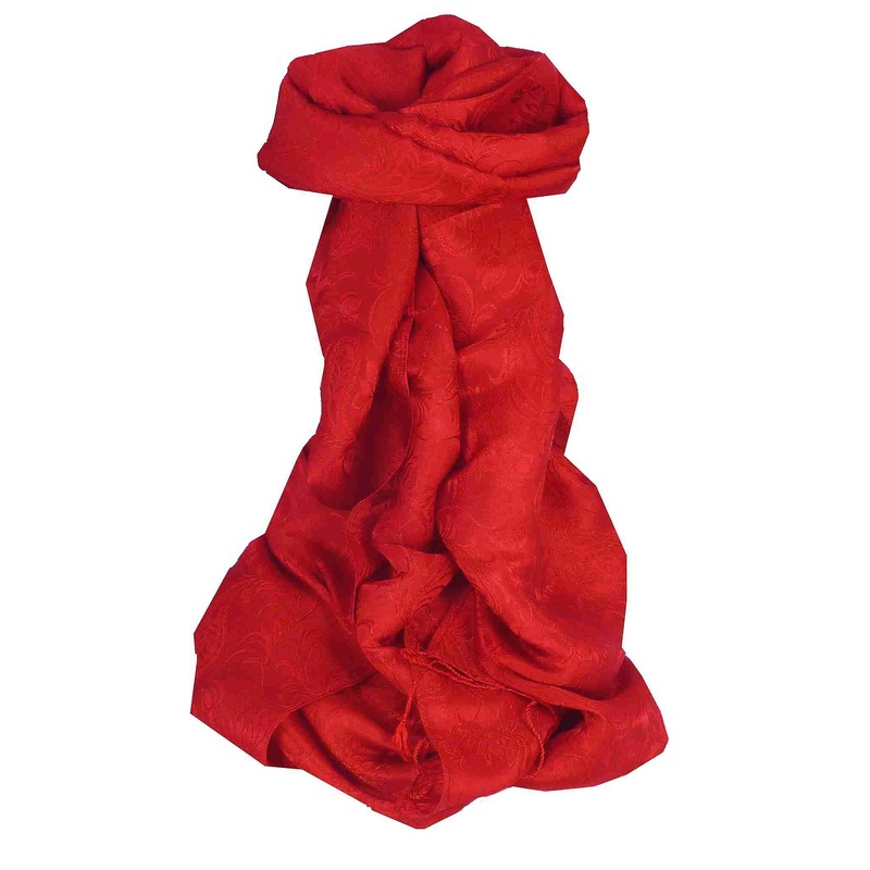 Vietnamese Silk Scarf Reversible Hoi-An Son-La Scarlet by Pashmina & Silk | Fruugo SG