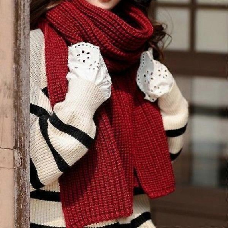 Winter Fashion Women Thick Scarf Knitted Scarves (B) | Fruugo SG