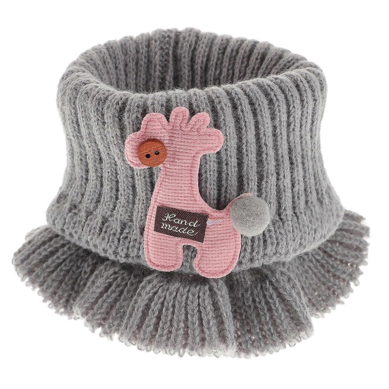 Winter Kids Scarf Toddler Accessories Grey Knitted Neck Warmer Warmth 1Set | Fruugo SG