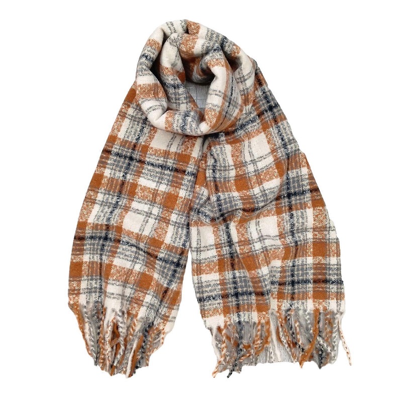 Women Plaids Scarf Plaids Wrap Soft Scarf Wrap Winter Shawl Travel Wear for Women Harajuku Style Large Scarf  Beige | Fruugo SG