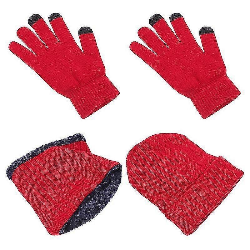 23X17cm female scarves & shawls 1 set warm thicken scarf winter thicken gloves outdoor hiking knitte | Fruugo SG