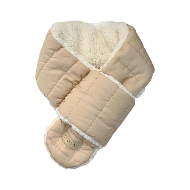 Comfortable Kids Scarf Solid Color Scarf Winter Cross Scarf Durable Lamb Wool Scarf Versatile Scarf for Boys & Girls  khaki | Fruugo SG