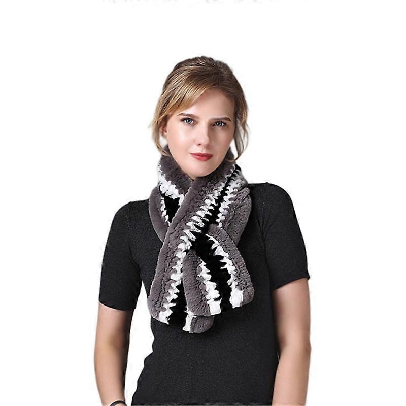 Evago Women’s Rex Rabbit Fur Scarf Ladies  Winter Warm Knitted Fashion Scarf Scarves for Women | Fruugo SG