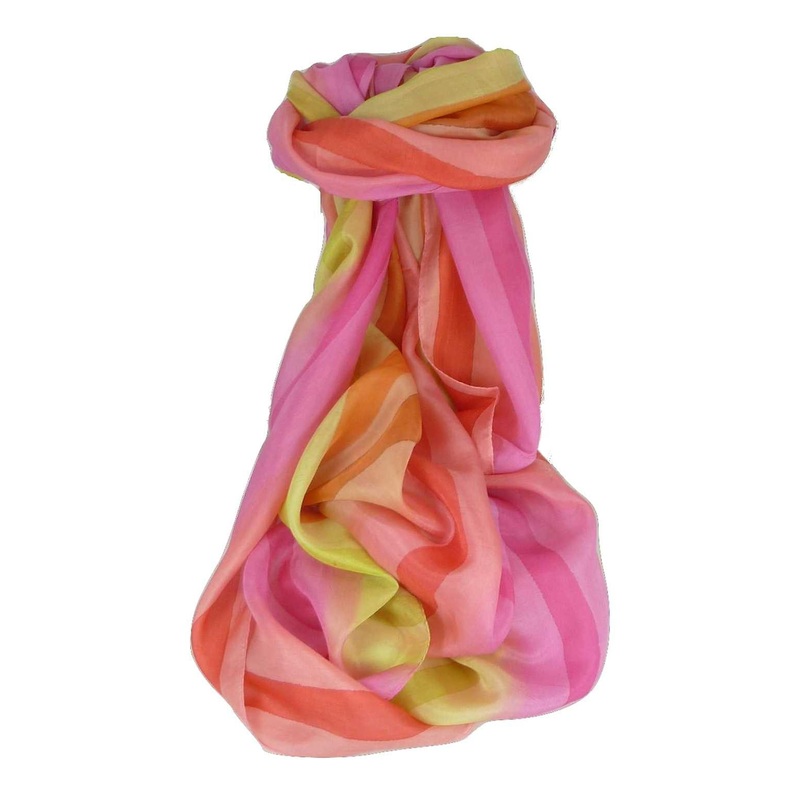 Mulberry Silk Classic Long Scarf Comar Rainbow Palette by Pashmina & Silk | Fruugo SG