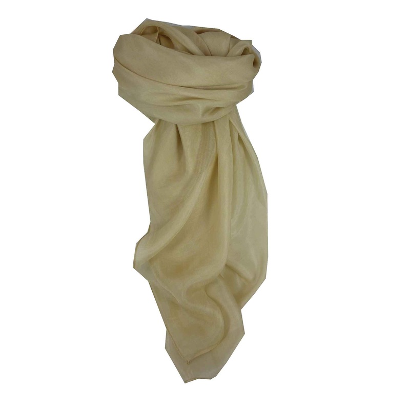 Mulberry Silk Hand Dyed Square Scarf Ecru from Pashmina & Silk | Fruugo SG