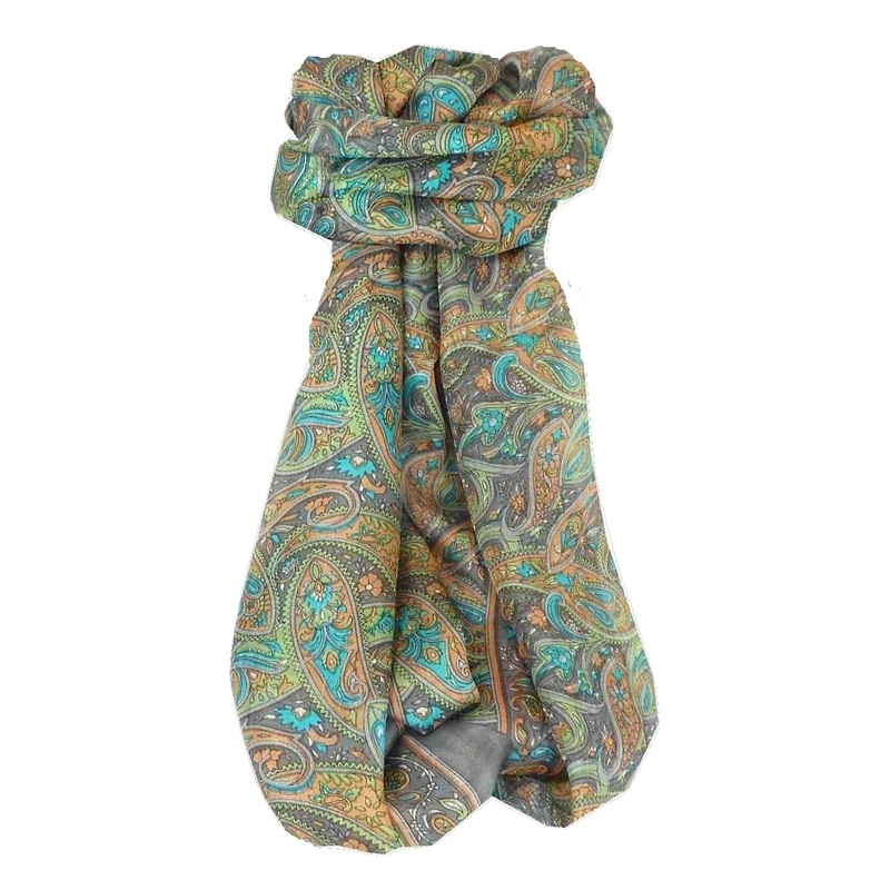 Mulberry Silk Traditional Long Scarf Jald Pearl by Pashmina & Silk | Fruugo SG