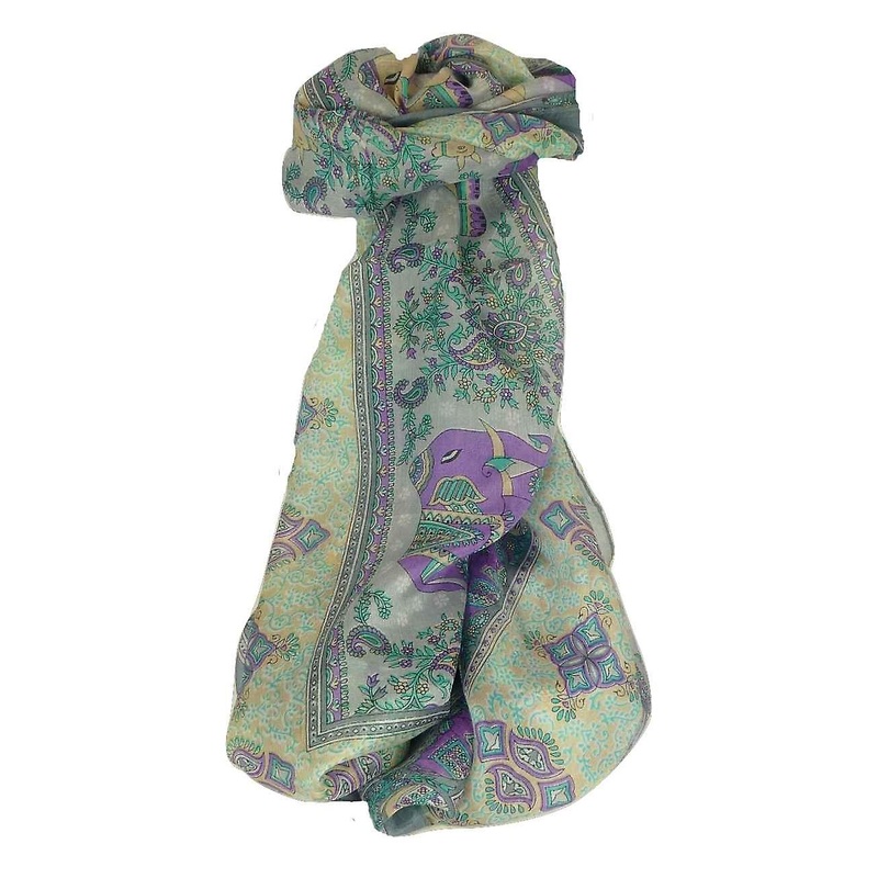 Mulberry Silk Traditional Long Scarf Vish Quartz by Pashmina & Silk | Fruugo SG