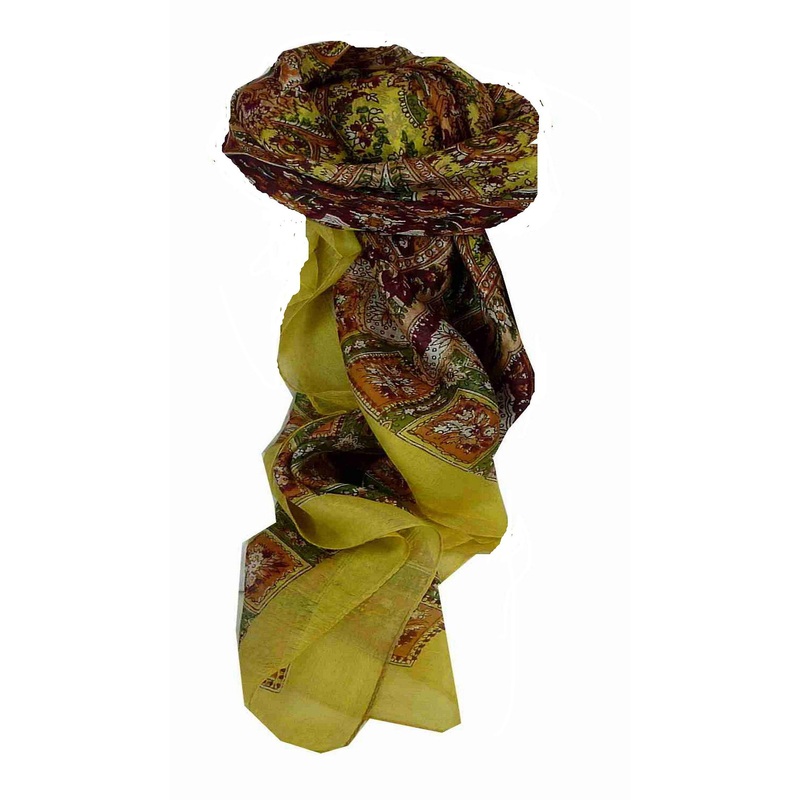 Mulberry Silk Traditional Square Scarf Nagal Sand by Pashmina & Silk | Fruugo SG