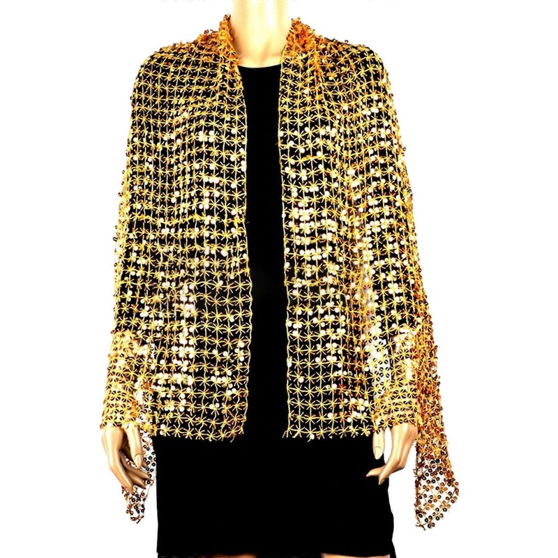 Sparkling Glittering Shawl Wrap For Dresses Sequined Shoulder Wrap for Various Outfit and Night Event Stage Show Stole  Yellow | Fruugo SG