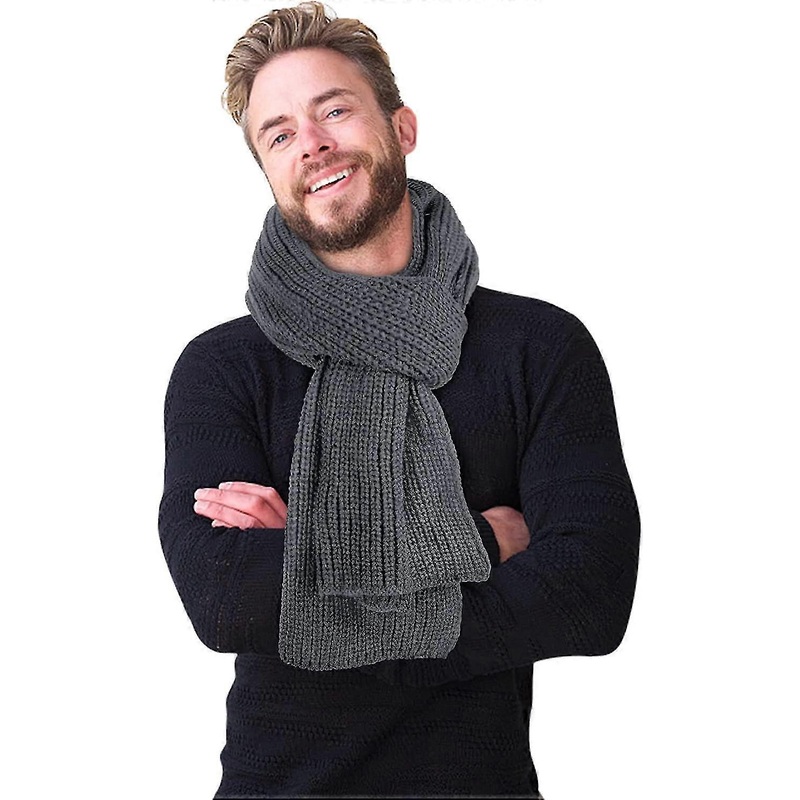 Unisex Winter Warm Scarf Neck Soft Knitted Mens Scarves Winter Scarf | Fruugo SG