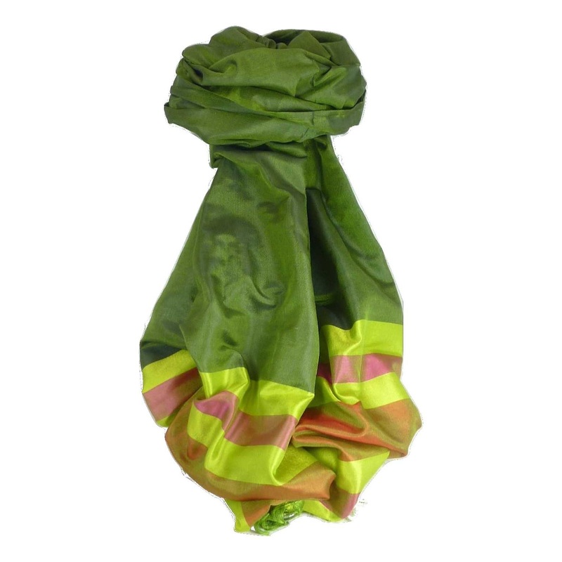 Varanasi Border Prime Silk Long Scarf Heritage Goswami 700 by Pashmina & Silk | Fruugo SG