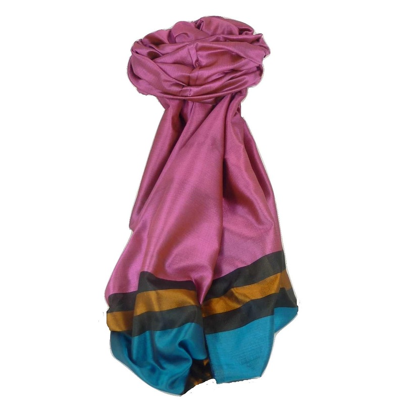 Varanasi Border Prime Silk Long Scarf Heritage Vijaya 200 by Pashmina & Silk | Fruugo SG