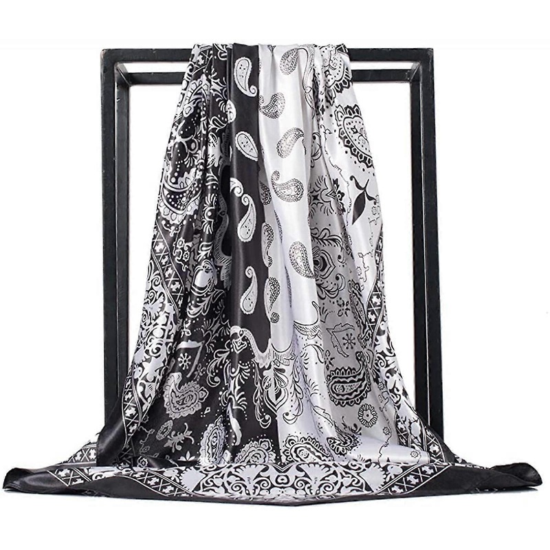 Wekity Womens Silk Scarf Belt Pattern Large Square Satin Headscarf Headdress 35, A-1 | Fruugo SG
