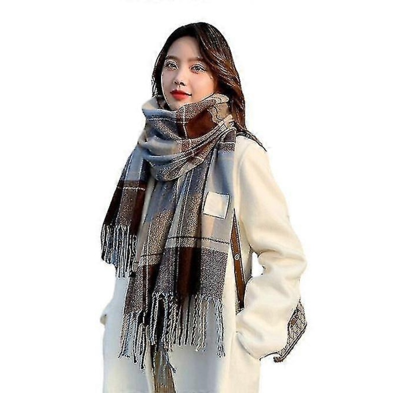 Winter Plaid Scarf – Women’s Long Plaid Scarf Warm Wool English Spinning Fringe Shawl Shawl Ladies Ladies (1pcs) | Fruugo SG