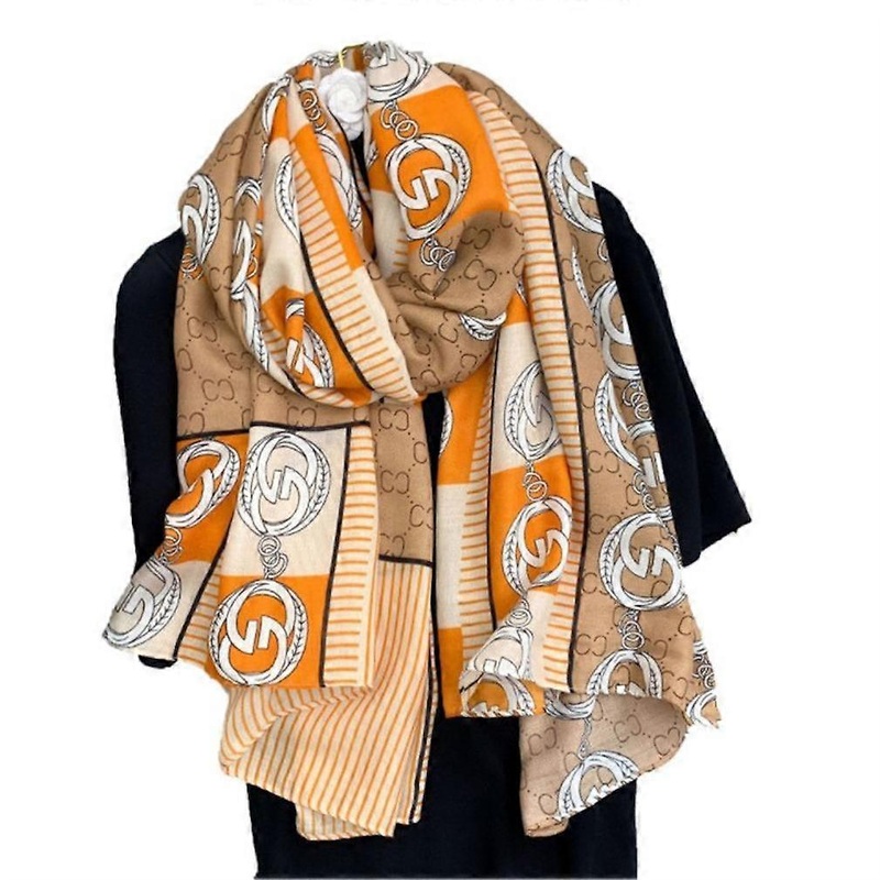 Cotton Linen Scarf with Letter Printing Shawl Elegant Wrap Beach Cover for Lady | Fruugo SG