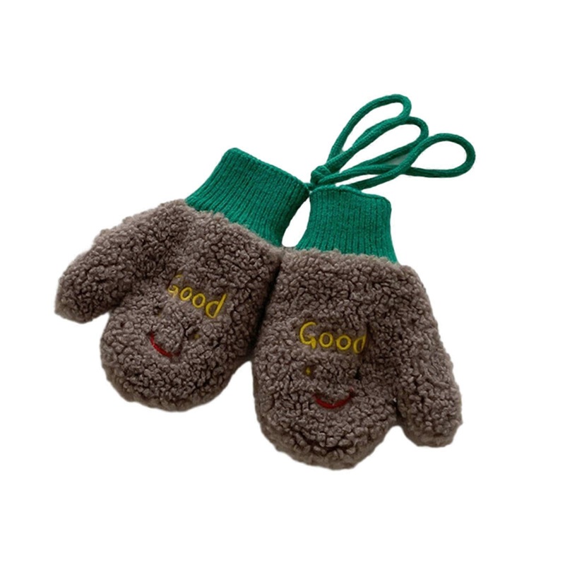 Cute Cartoon Winter Warm Thick Plush Kids Full Finger Gloves Scarf set Warm & Stylish Child Mittens Scarf set Durable  mocha gloves | Fruugo SG