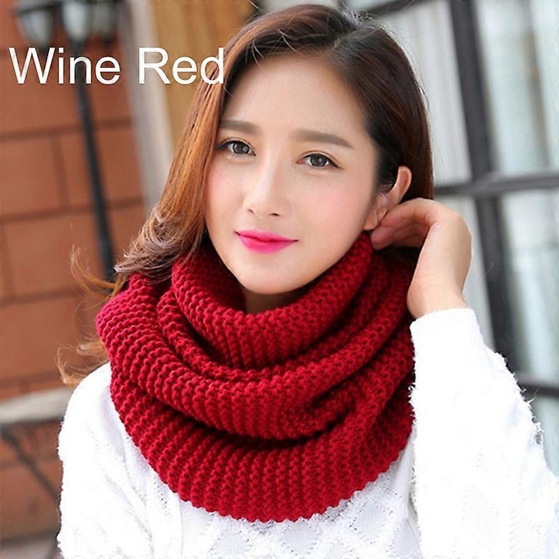 Fall Winter Warm Fashion Women Solid Color Pullover Neckerchief Knitted Scarf | Fruugo SG