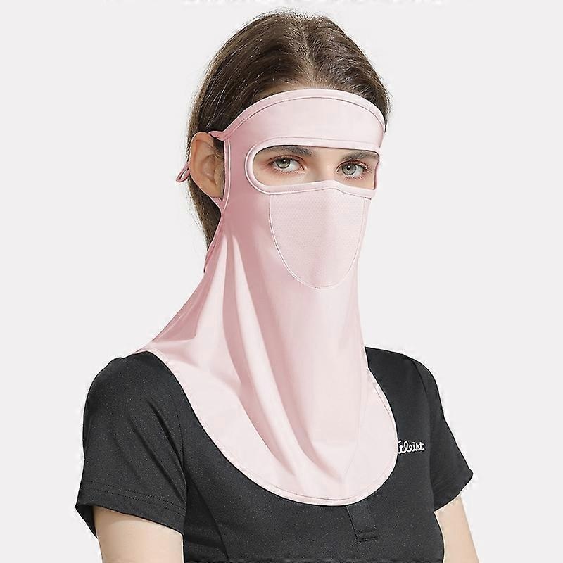 GOLOVEJOY Summer Ice Silk Sunscreen Face Shield Ladies Outdoor Neck Protection Veil | Fruugo SG